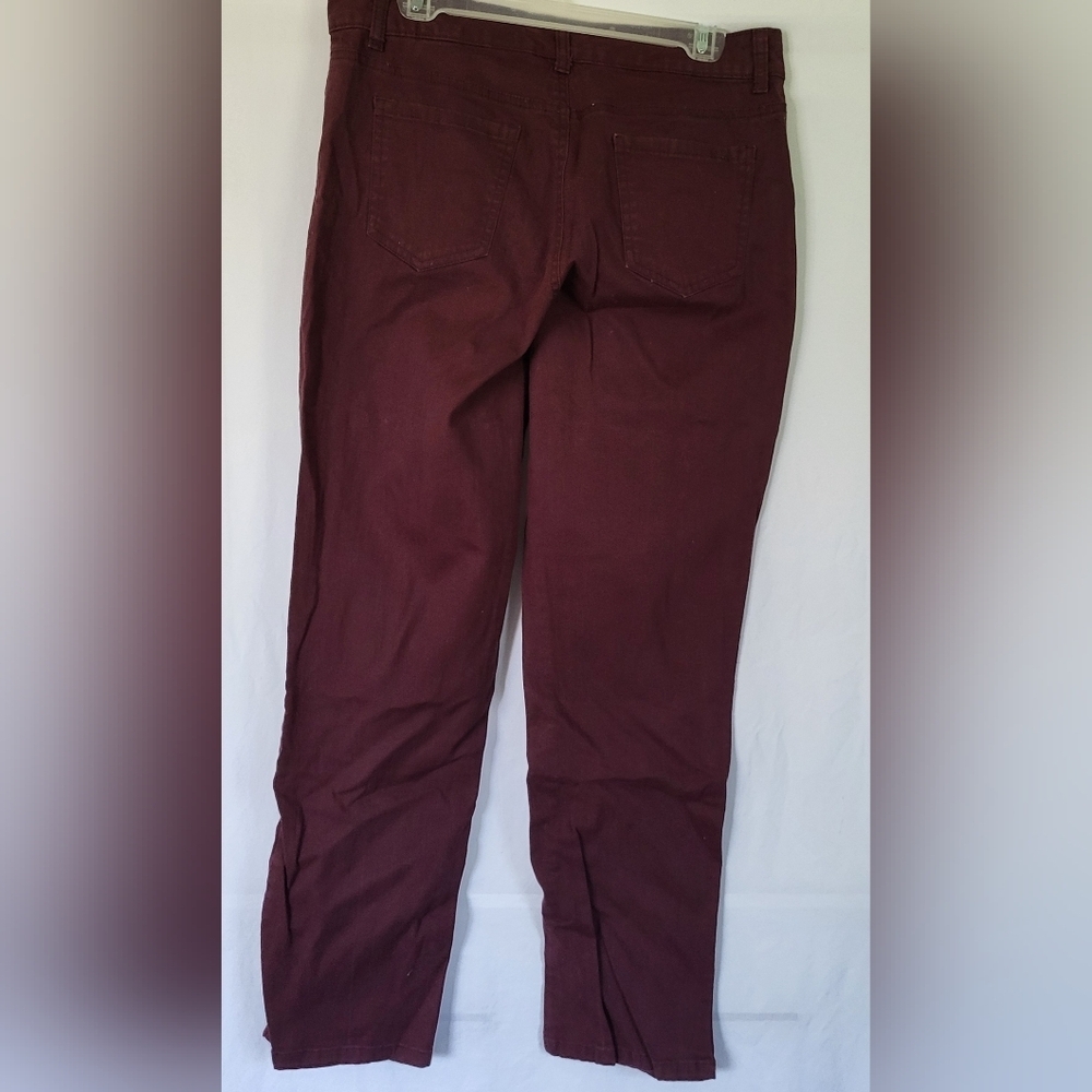 Bandolino Womens 12 Maroon Jeans Carloine Fit - Picture 5 of 8